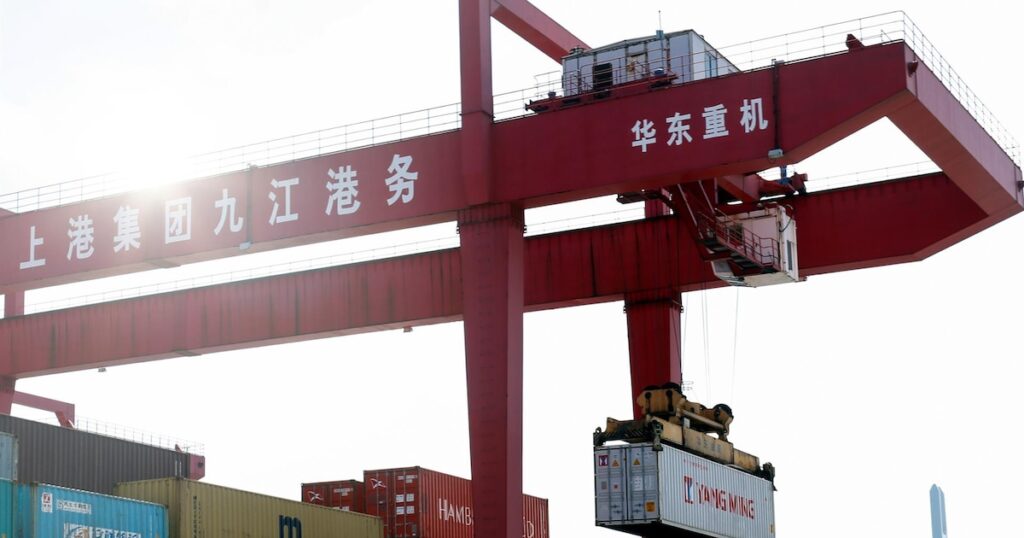 Chinese exports fell for the first time in eight months