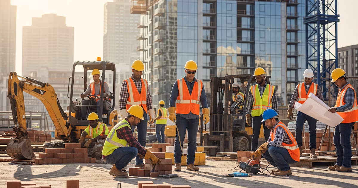 How much does a construction worker earn in the United States depending on region and experience?