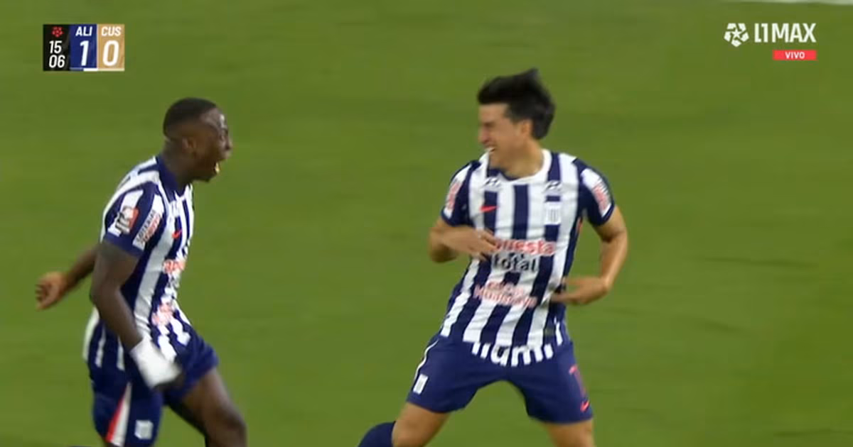 Great goal by Fernando Gaibor with a powerful shot from the corner in Alianza Lima vs Cusco FC for League 1 2026