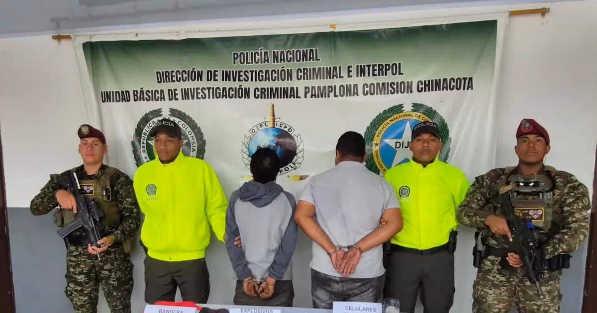 They capture two alleged members of the ELN during an operation in Chinácota, Norte de Santander