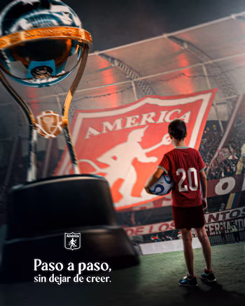 América de Cali poster in the preview of the match against Macará in the Copa Sudamericana - credit América de Cali