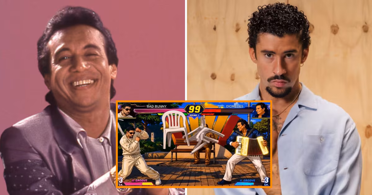 With the help of AI, what a video game fight between Diomedes Díaz and Bad Bunny would be like was recreated: “Long live the crazy ones”