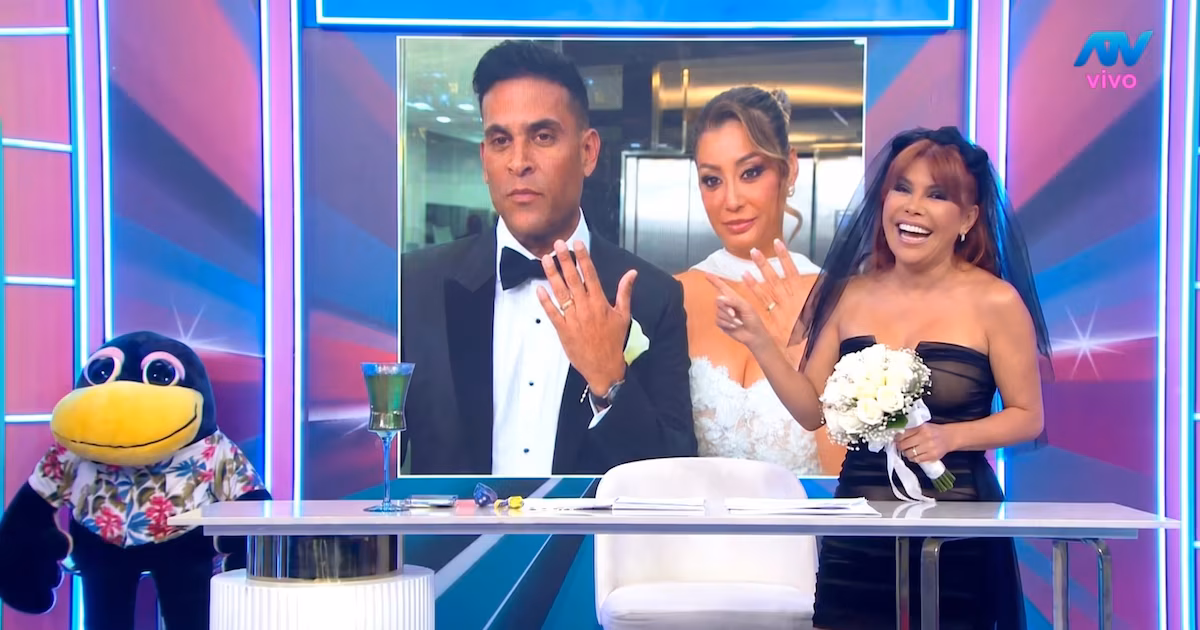 Magaly Medina appears in black after the wedding of Karla Tarazona and Christian Domínguez and launches harsh criticism