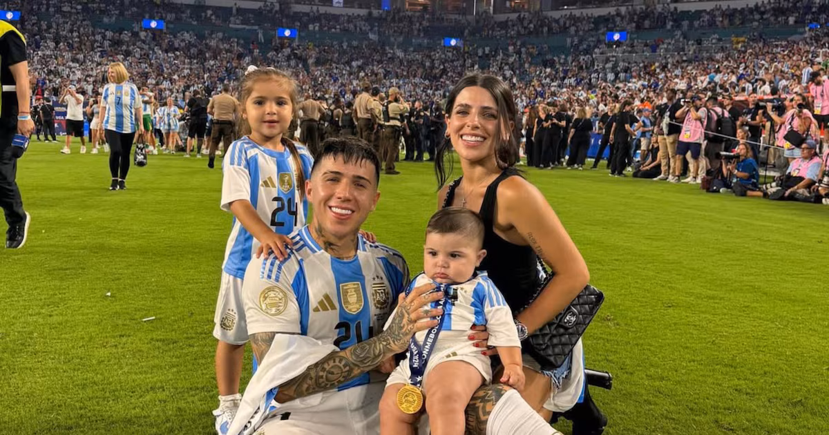 Valu Cervantes traveled to the United States with his two children to encourage Enzo Fernández in the 2026 World Cup
